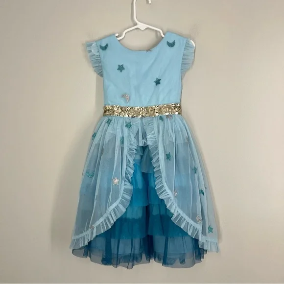Mini Boden Star Celestial Tulle Sequin Dress Blue size 4-5 Mini Boden Star Celestial Tulle Sequin Dress Blue size 4-5